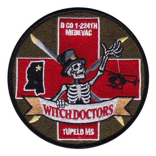 D Co 1-224 MEDEVAC Witch Doctors Patch