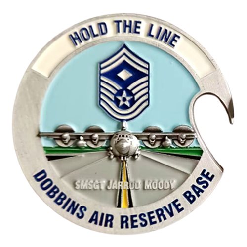 94 CES Commander Bottle Opener Challenge Coin - View 2