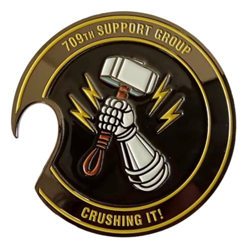 709 SPTG Command Chief Bottle Opener Challenge Coin - View 2