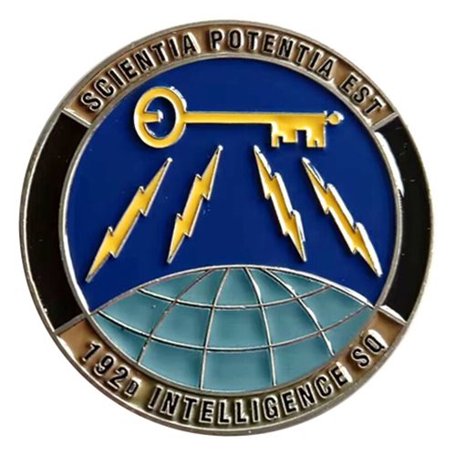 192 IS Scientia Potencia EST Challenge Coin - View 2
