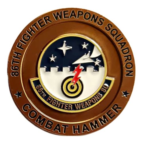 86 FWS Combat Hammer Challenge Coin - View 2