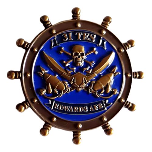 31 TES Pirate Wheel Challenge Coin - View 2