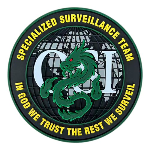 AFOSI SST In God We Trust Green PVC Patch