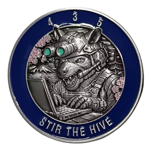435 IS Stir the Hive Numbered Challenge Coin - View 2
