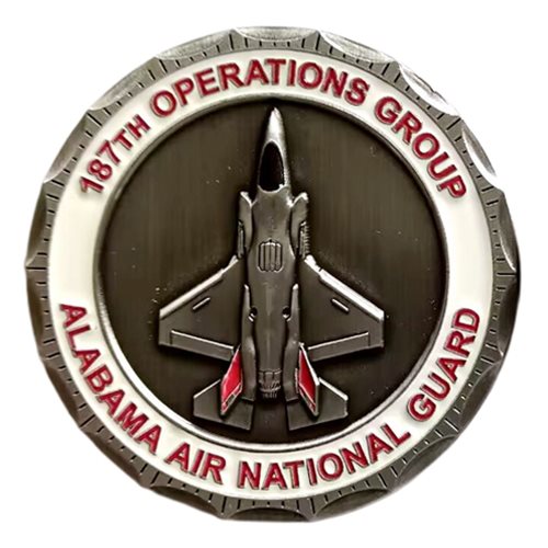 187 OG Alabama ANG Red Tail Challenge Coin
