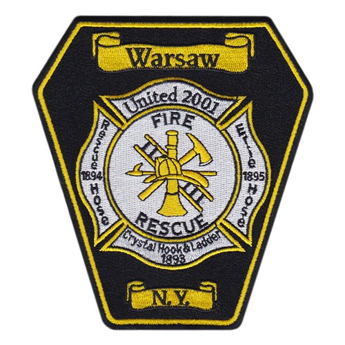 Warsaw Fire Department United 2001 Patch