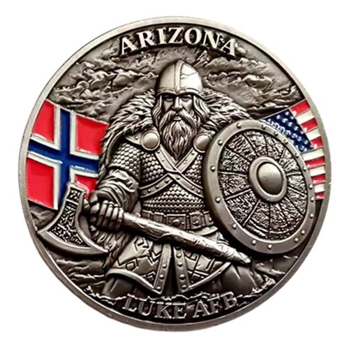 Royal Norwegian Air Force RNoAF Arizona Viking Challenge Coin - View 2