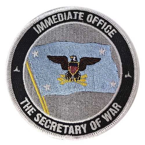 The Secretary of War Immediate Office Blue Flag Patch