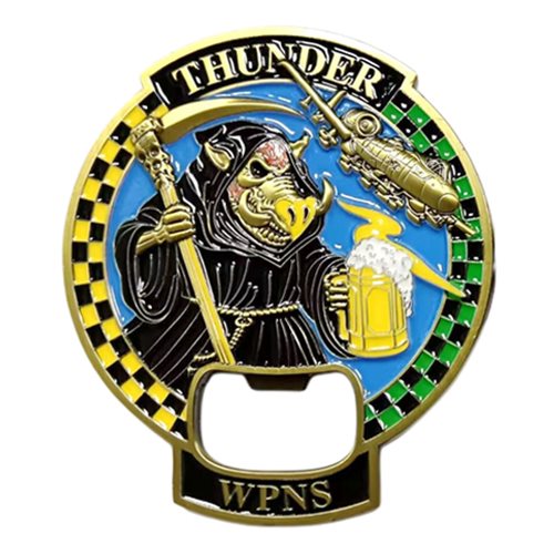 757 AMXS Thunder WPNS Bottle Opener Challenge Coin
