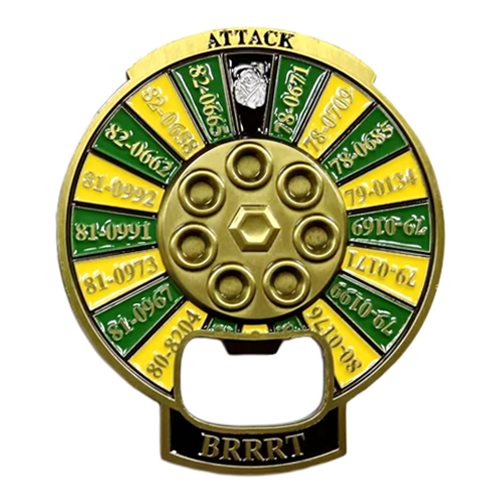 757 AMXS Thunder WPNS Bottle Opener Challenge Coin - View 2
