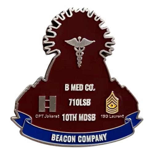 10 MTN DIV 710 LSB B Co Command Challenge Coin - View 2