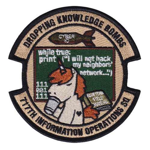 717 IOS Dropping Knowledge Bombs Colored Patch