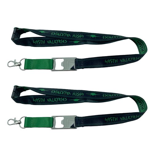 495 AMU Black Green Lanyard