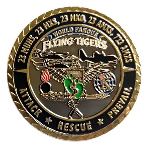 23 MXG Flying Tigers Commander Challenge Coin - View 2