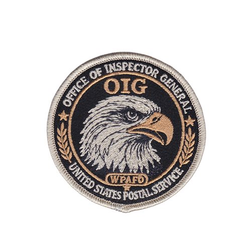 USPS-OIG WPAFO United States Postal Service Black Gold Patch