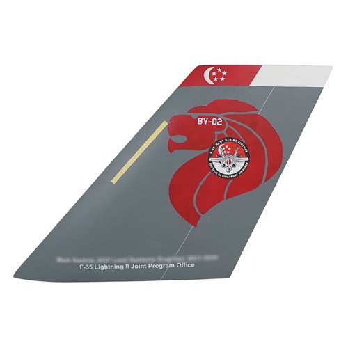 REPUBLIC OF SINGAPORE AIR FORCE F-35A Airplane Tail Flash
