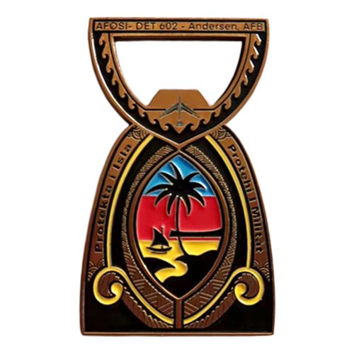 AFOSI DET 602 Bottle Opener Challenge Coin - View 2