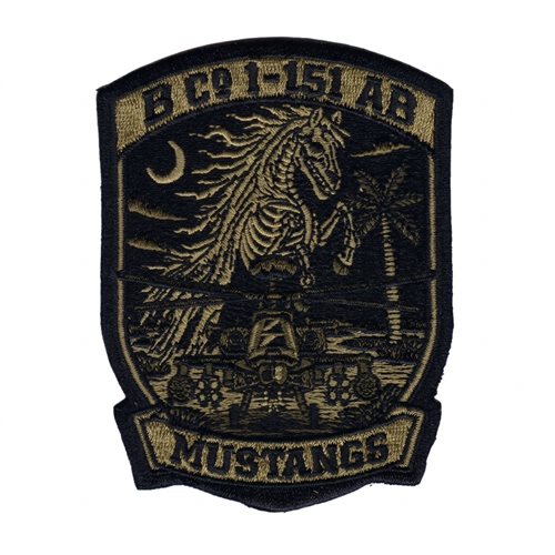 B Co 1-151 AB Mustangs OCP Patch
