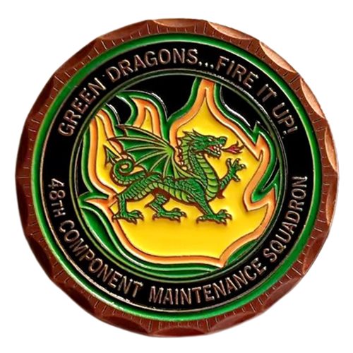 48 CMS Green Dragons Fire It Up Challenge Coin