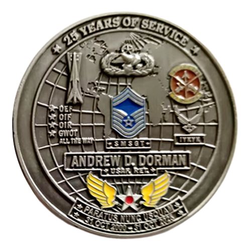 81 APS SMSgt Dorman Retirement Challenge Coin - View 2