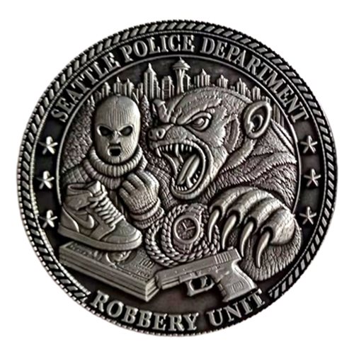 Seattle PD Robbery Unit Challenge Coin