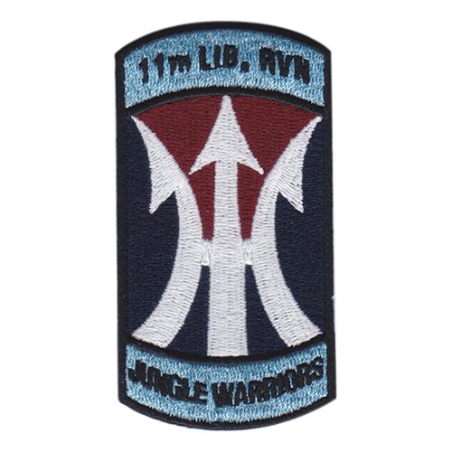 11 LIB RVN Vietnam War Round Tab Patch