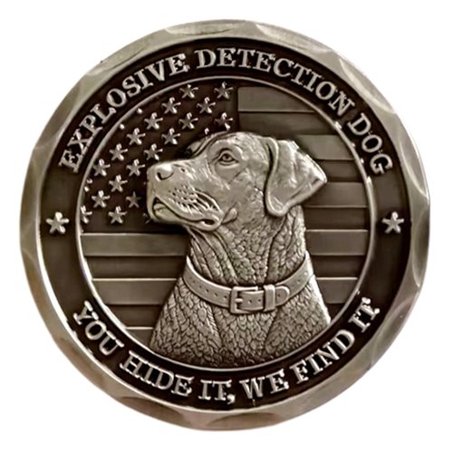 K9 Explosive Detection Dog Challenge Coin
