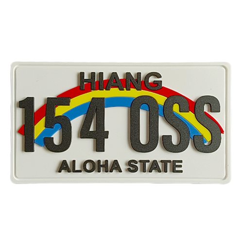 154 OSS Aloha Rainbow Plate PVC Patch