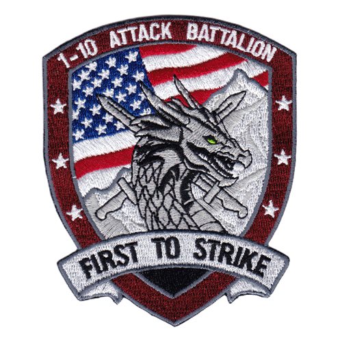 1-10 AB First to Strike USA Flag Patch