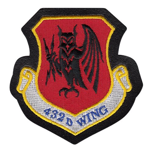 432 WG Evil Owl Patch with Leather