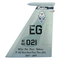 West Coast Demo F-15C Eagle Custom Airplane Tail Flash