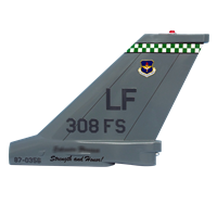 308 FS F-16C Falcon Custom Airplane Tail Flash