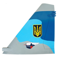 Ukrainian Air Force SU-27 Airplane Tail Flash