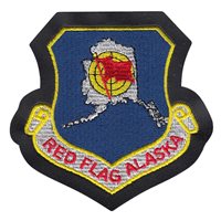 Red Flag Alaska Patch with Leather