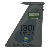 Royal Saudi Air Force F-15C Eagle Custom Airplane Tail Flash
