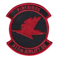 517 AS Black Patch with Red Text