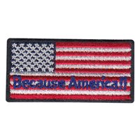 U.S. Flag Because America Pencil Patch