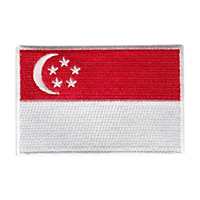 Singapore Flag Color Patch