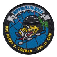 VFA-11 2018 Red Ripper Royal Blue Nose Association Patch