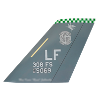 308 FS F-35A Airplane Tail Flash