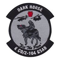 E Co 2-104 GSAB Dark Horse Patch 