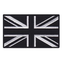 UK Flag Black and White Patch