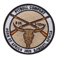 1st PLT B Co. 2-135 IN Pitbull Company Patch