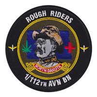 1-112 AVN BN Rough Riders Patch