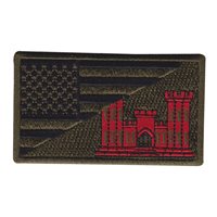 425 ENG US Flag Engineer Castle Patch