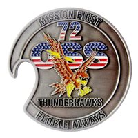 72 OSS Thunderhawks Bottle Opener Challenge Coin