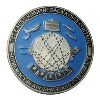 727 EACS Kingpin Always in Control Supremacy in Air, Space and Cyberspace Challenge Coin