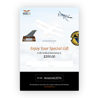 Aviator Gear $200 Gift Certificate