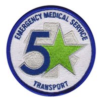 5 Star EMS Transport Round Patch