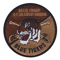 D Troop 3-17 CAV Blue Tigers Patch